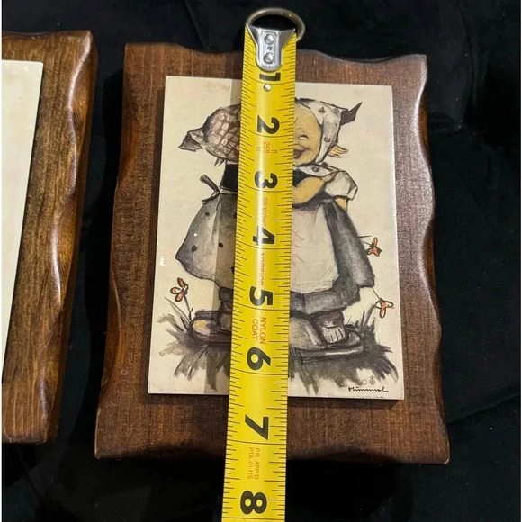 Vintage Hummel Wood Wall Plaques Made in USA German Boy & Girl Sisters Brothers - Picture 11 of 13